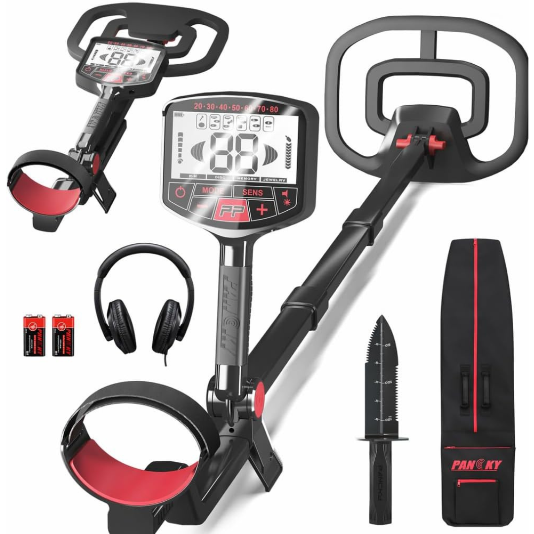 High Accuracy Collapsible & Lightweight Metal Detector w/ Backlit LCD Display