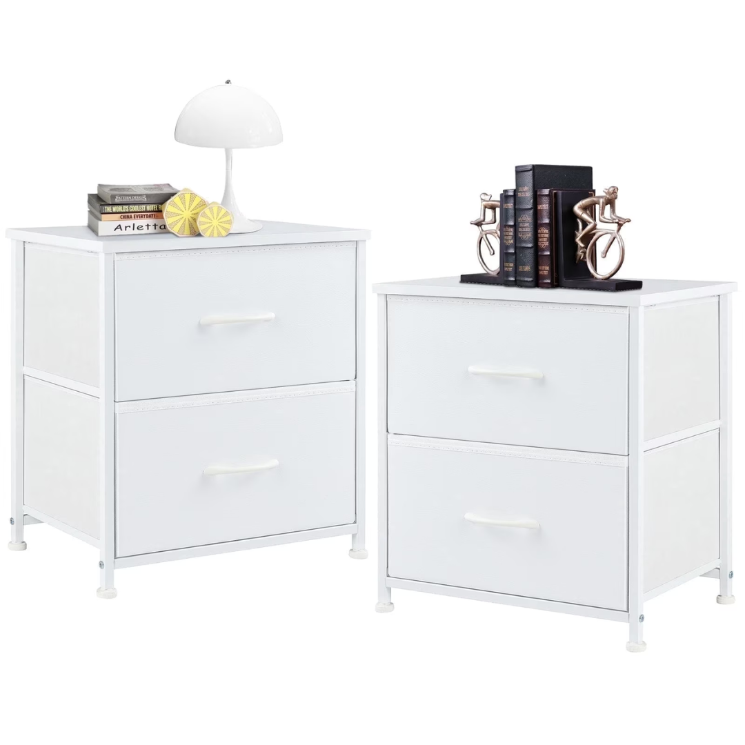 Set of 2 Concetta Fabric Storage Dresser with 2 Drawers