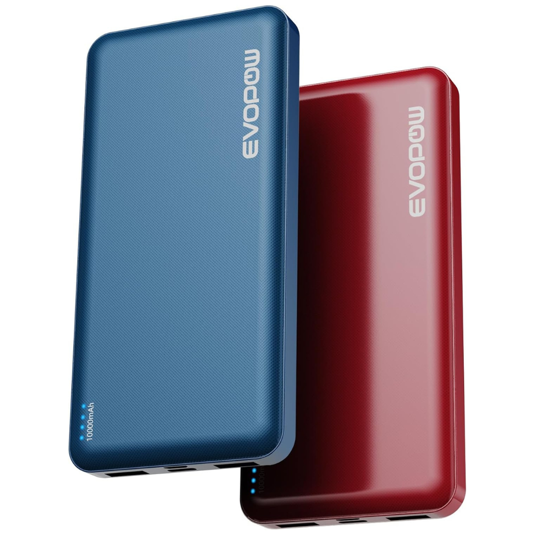 2-Pack 10000mAh Fast Charging 15W Portable Power Bank