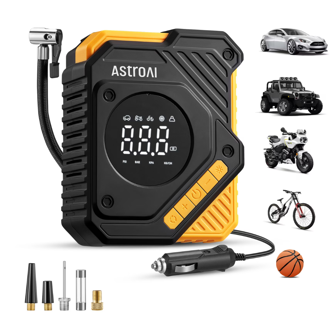 AstroAI 12V DC Tire Inflator Air Compressor With Large Screen