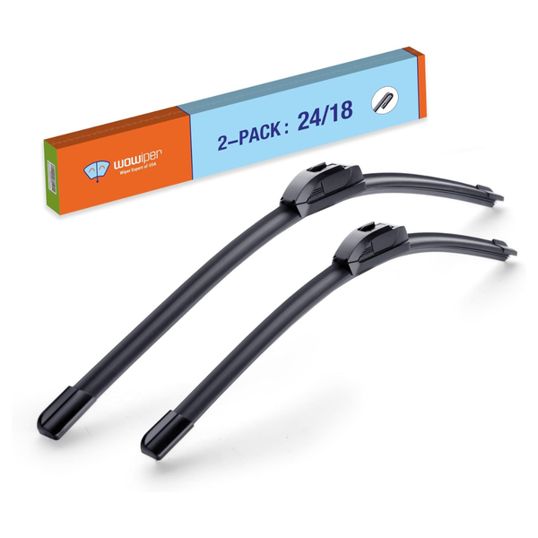 2-Set 24" + 18" Automotive Replacement Windshield Wiper Blades