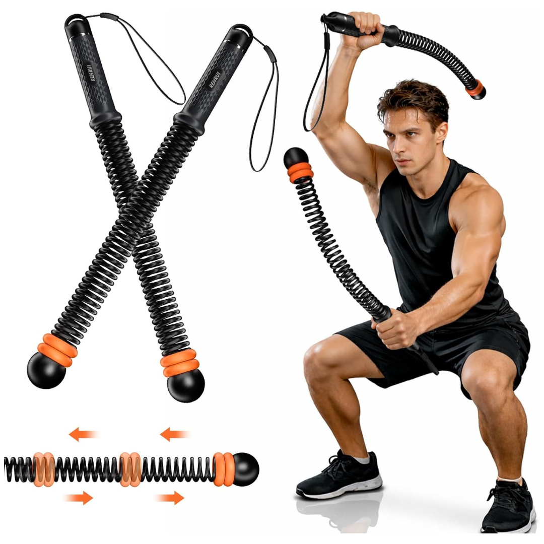 Cordless Battle Ropes With Adjustable Resistance Springs