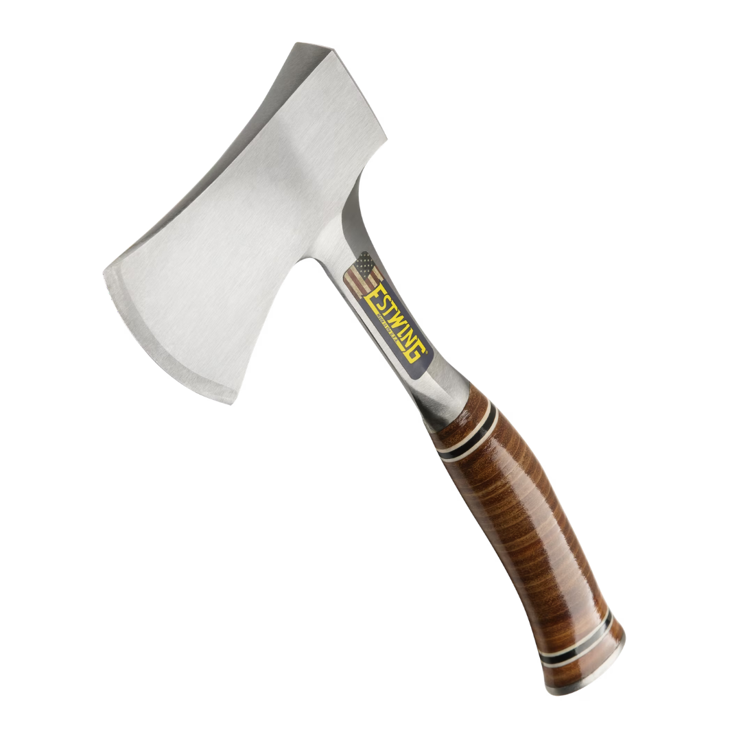 Estwing 14" Camping Hatchet W/ Forged Steel Construction & Leather Grip
