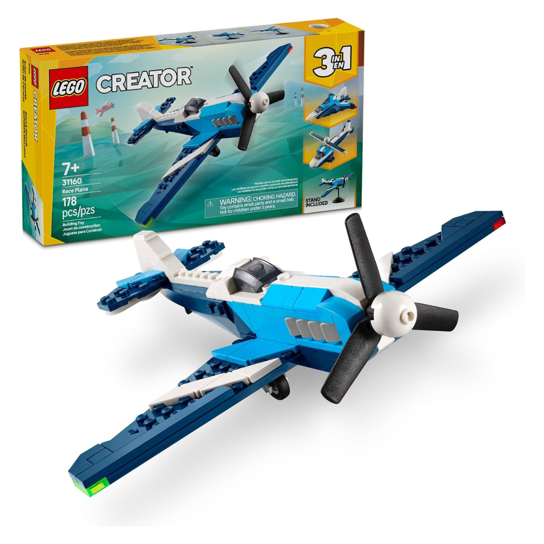 178-Piece LEGO Creator 3-In-1 Aircraft Race Plane Building Toy Set (31160)