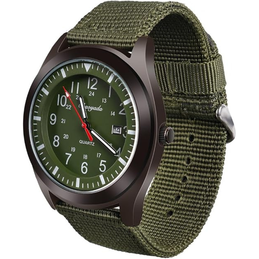Men's Analogue Quartz Military Glow In The Dark Watches