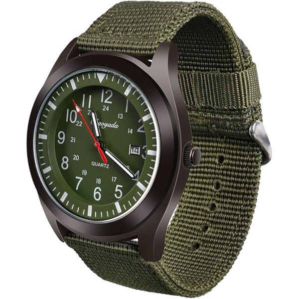 Men's Analogue Quartz Military Glow In The Dark Watches