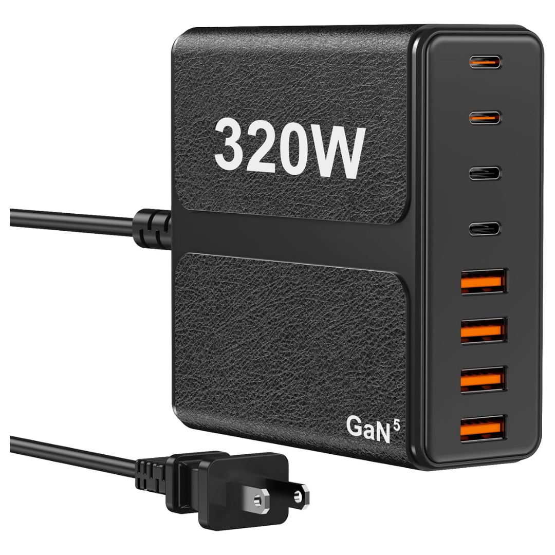 320W 8-Port USB C Charger Block