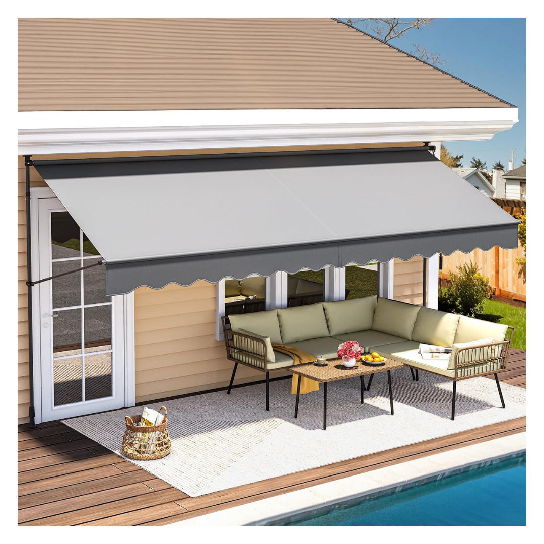138" Manual Retractable Awning With UV Protection