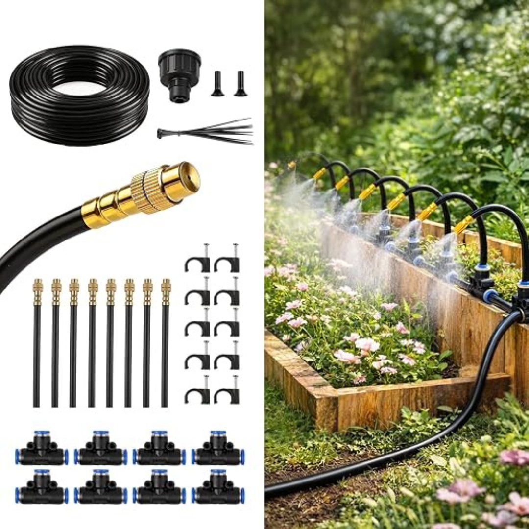 50ft 360deg. Adjustable Garden Watering Drip Irrigation Kit