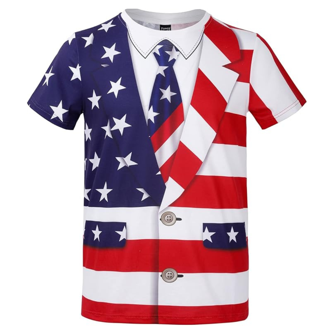 Men's American Flag Tuxedo T-Shirts