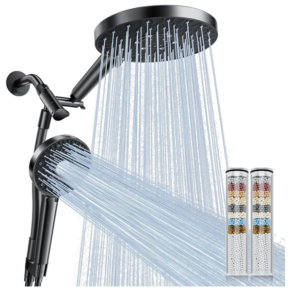 High Pressure 10-Spray Filtered Handheld Shower Head Combo