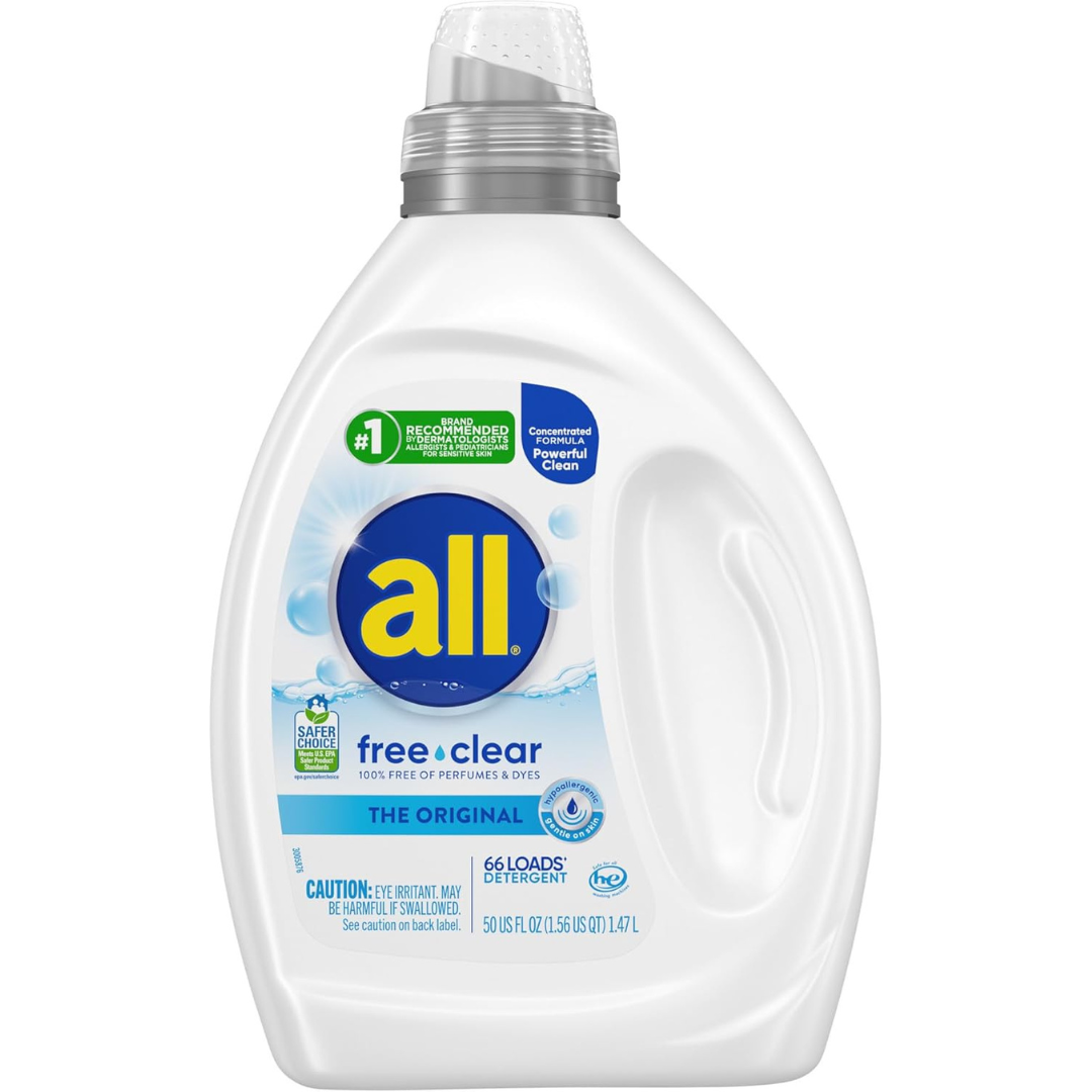 50-Oz All Liquid Free Clear Laundry Detergent (66 Loads)