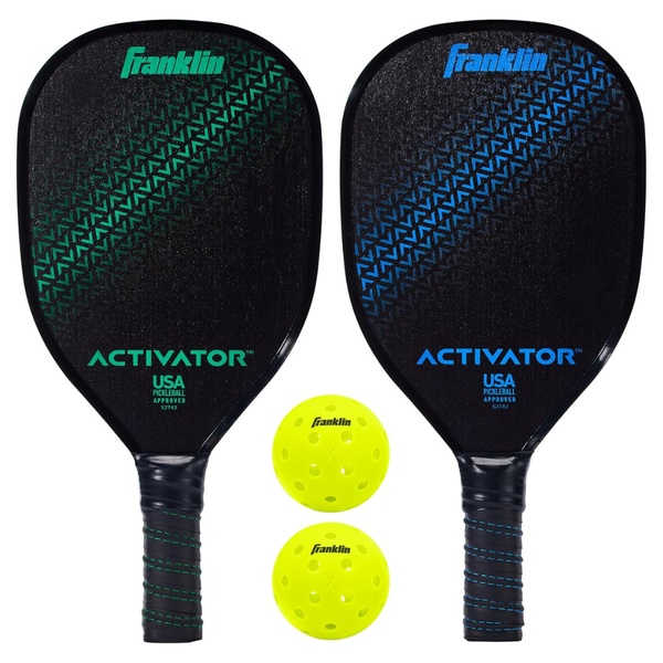 Franklin Sports USAPA Approved Wooden Pickleball Set W/ 2-Rackets & 2-Balls