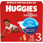 76-Count Huggies Little Snugglers Baby Diapers, Size 3 (16-28 Lbs)