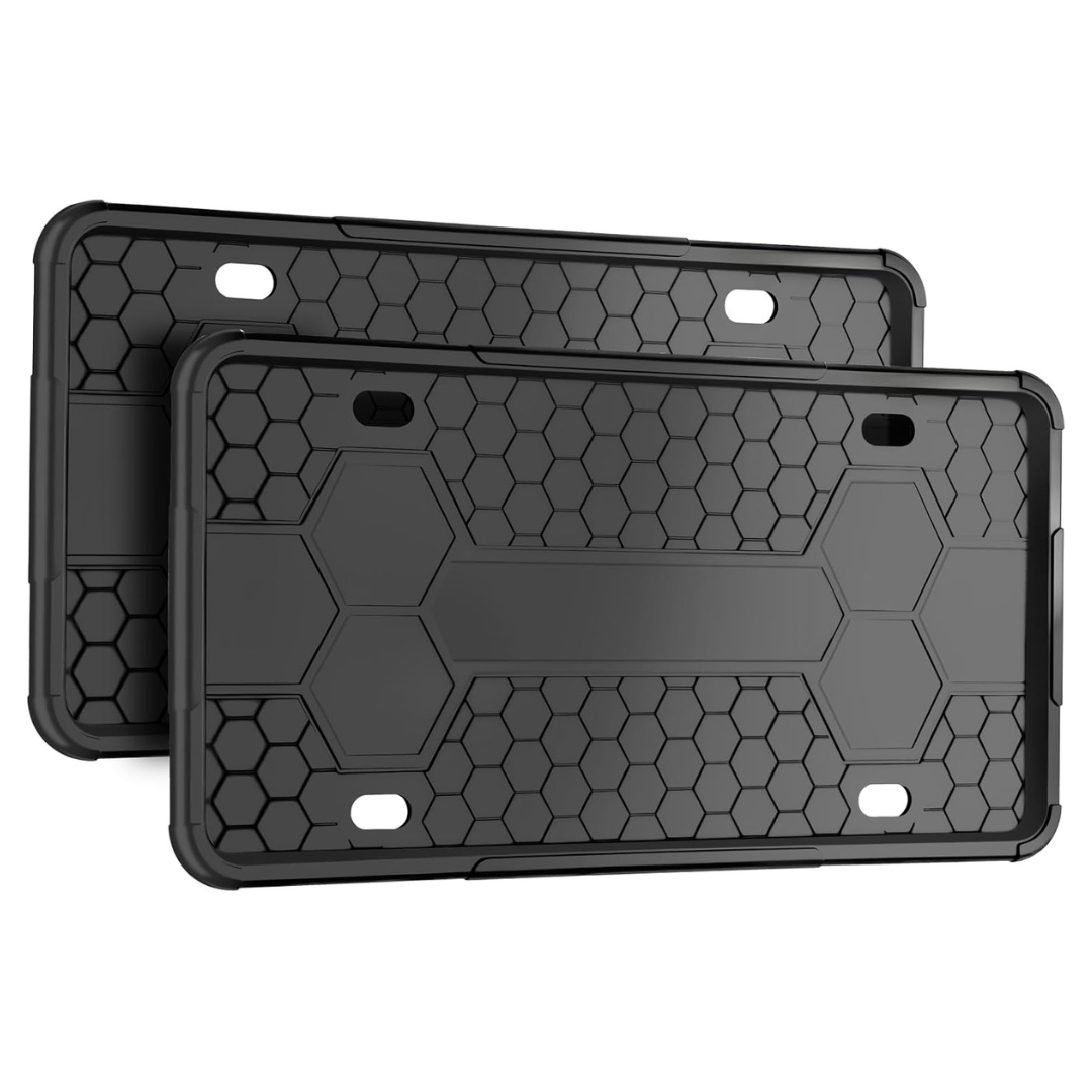 2-Pack Universal Car Premium Matte Silicone License Plate Frames