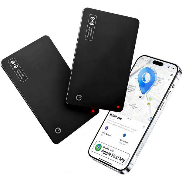 2-Pack Ultra-Slim Rechargeable Wallet Tracker Card