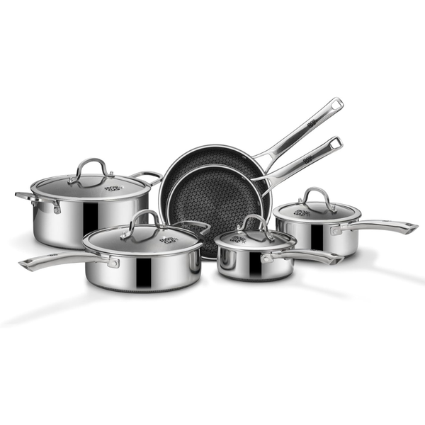 10-Piece Snowclad Hybrid Stainless Steel Cookware Sets