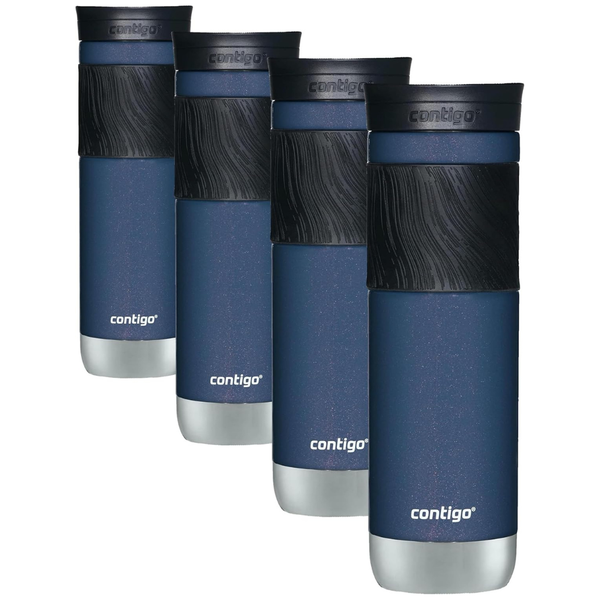 4-Pack 24-Oz Contigo Stainless Steel Byron Travel Mug With Leak-Proof Lid