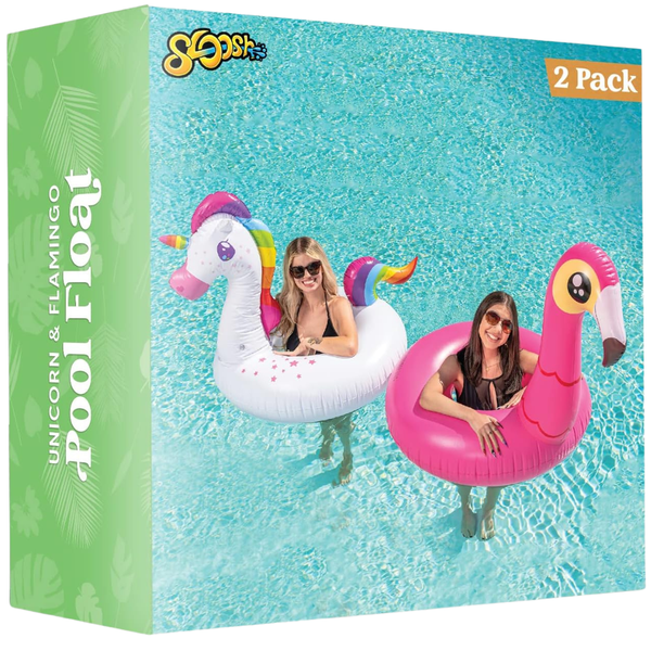 2-Pack Joyin Flamingo & Unicorn Pool Floats