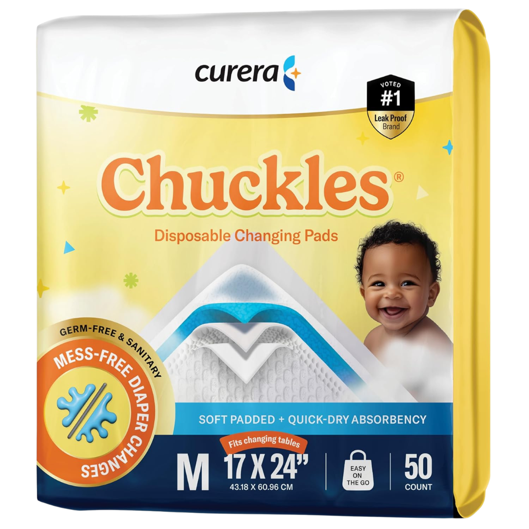 50-Count 17" X 24" Chuckles 5-Layer Disposable Baby Changing Pads