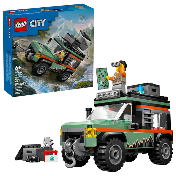221-Piece LEGO City Off-Road Mountain Truck Building Toy (60447)