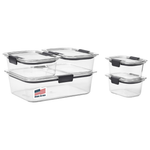 Set Of 5 Rubbermaid Brilliance Food Storage Containers