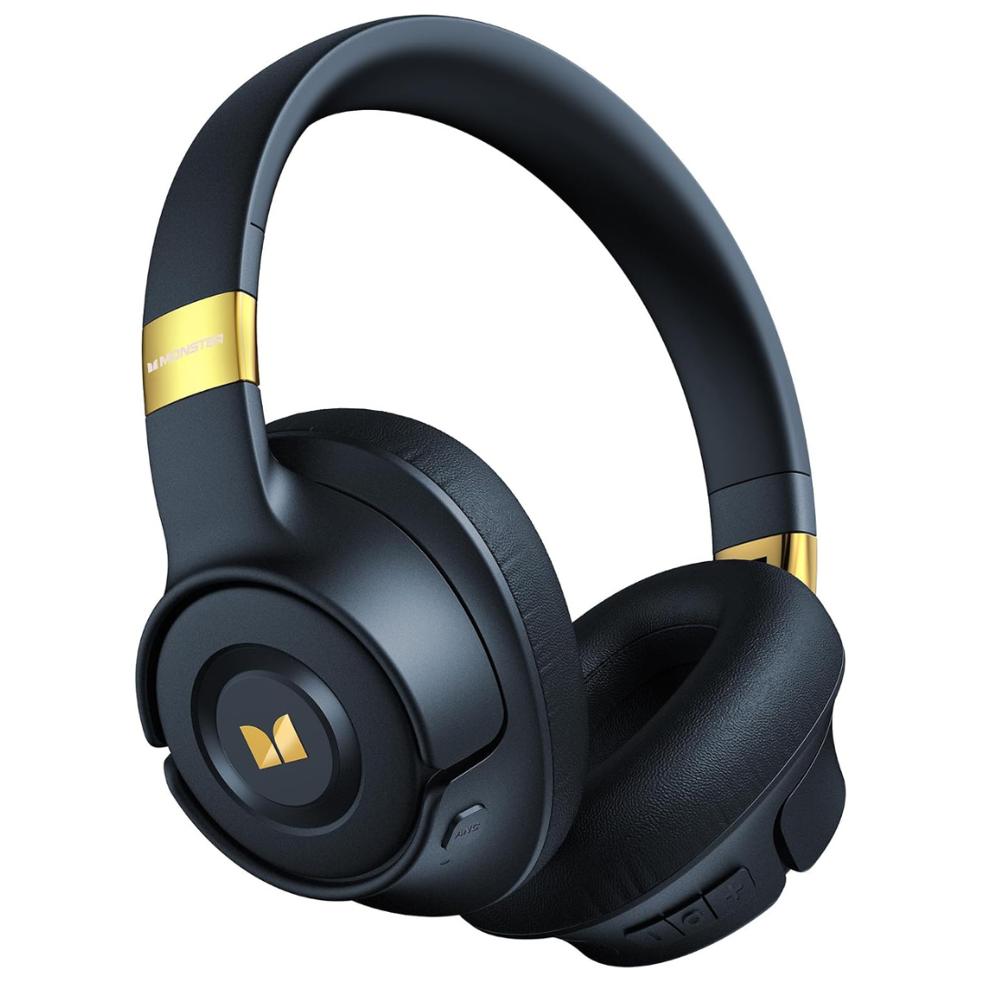 Monster Persona SE ANC Over-Ear Wireless Headphones W/ Built-in Mic (Blue)