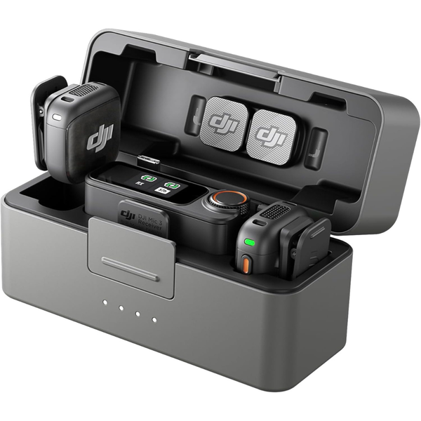 DJI Mic 3 (2 TX + 1 RX + Charging Case) Wireless Microphone