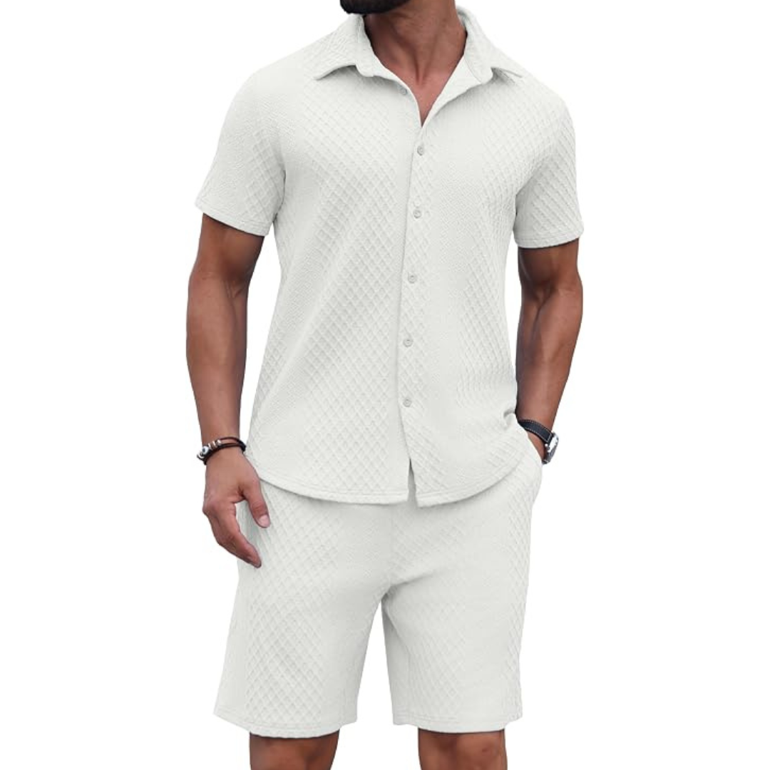 Men's 2-Piece Shirts And Shorts Set Tracksuit Outfits (Various)