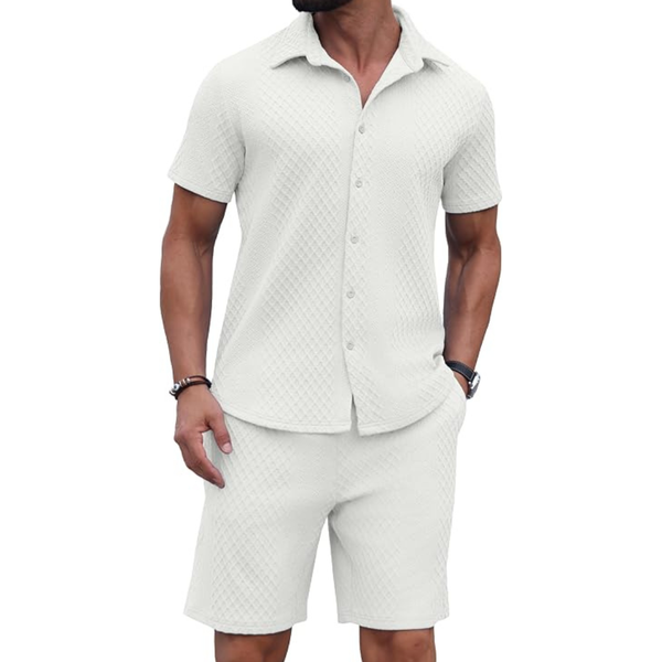 Men's 2-Piece Shirts And Shorts Set Tracksuit Outfits (Various)