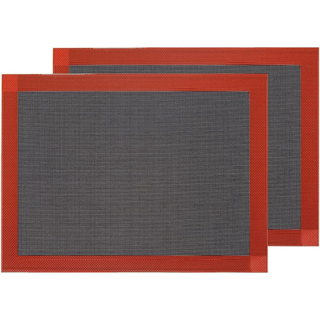 2-Pack 11.8" X 15.7" Hermerlee Perforated Silicone Baking Mats