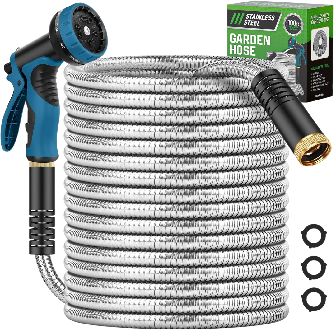 100ft Advinski Lightweight Water Hose With 10 Function Nozzle
