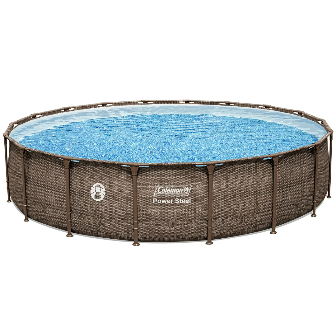 Coleman Power Steel 18' X 48'' Round Metal Frame Above Ground Pool Set