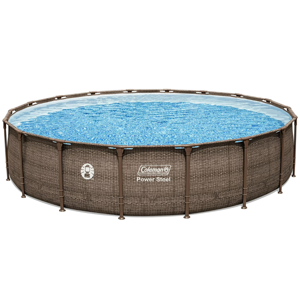 Coleman Power Steel 18' X 48'' Round Metal Frame Above Ground Pool Set