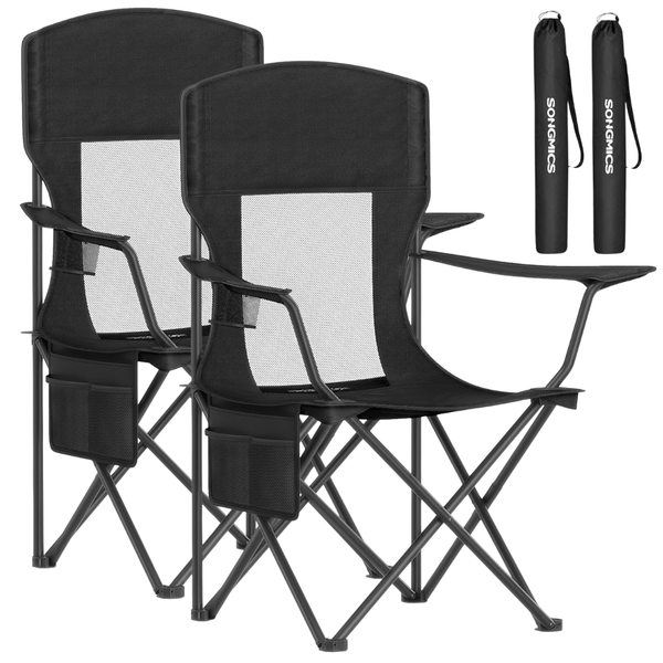 2-Pack SONGMICS Breathable Camping Chairs With High Back (2 Colors)