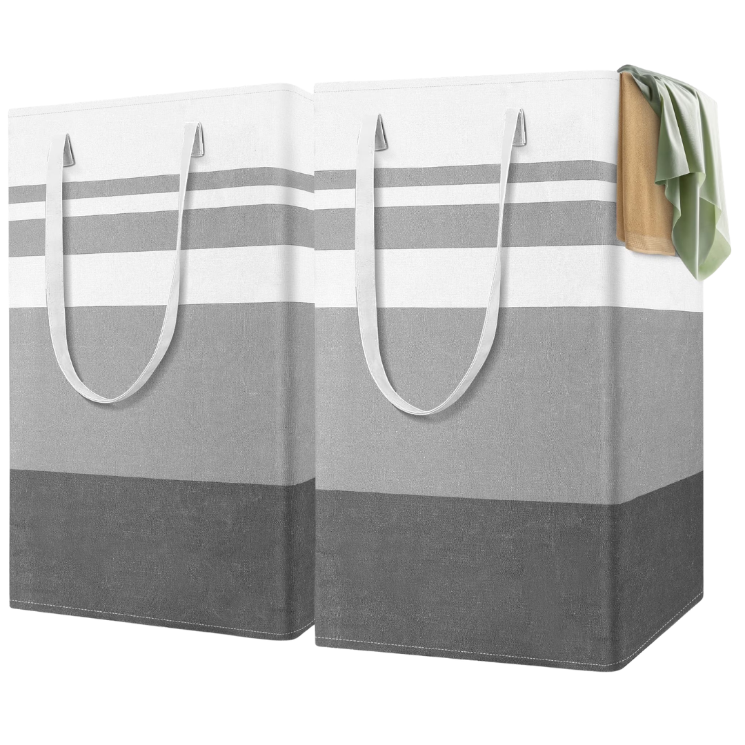 2-Pack 75L Large Freestanding Laundry Hamper With Handles