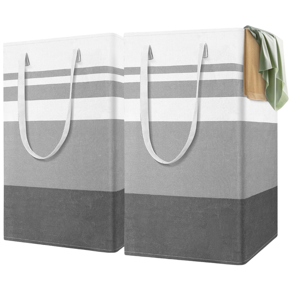 2-Pack 75L Large Freestanding Laundry Hamper With Handles