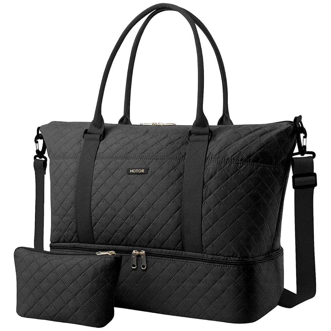 Hotor Travel Duffel Carry On Bag With Shoe Compartment (6 Colors)