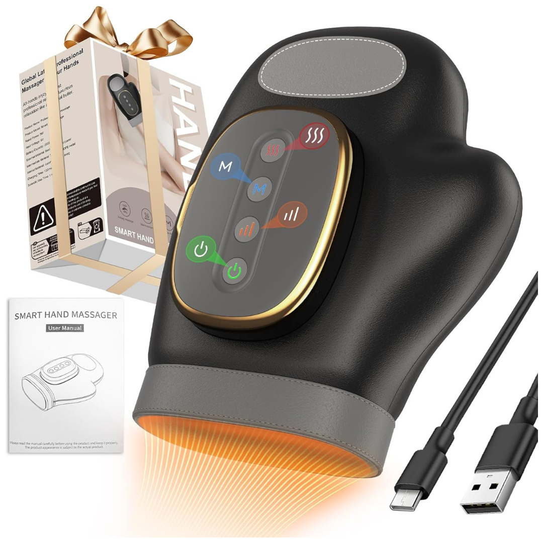 YNSZAS Professional Hand Massager With Heat Compression Therapy