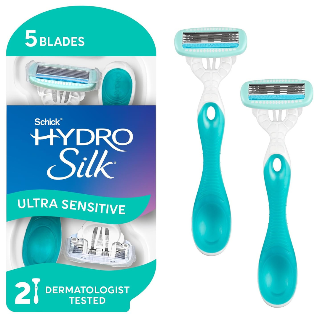 2-Count 5-Blade Schick Hydro Silk Sensitive Women's Disposable Razors