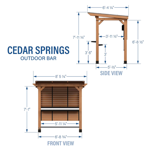 Backyard Discovery Cedar Springs Outdoor Bar