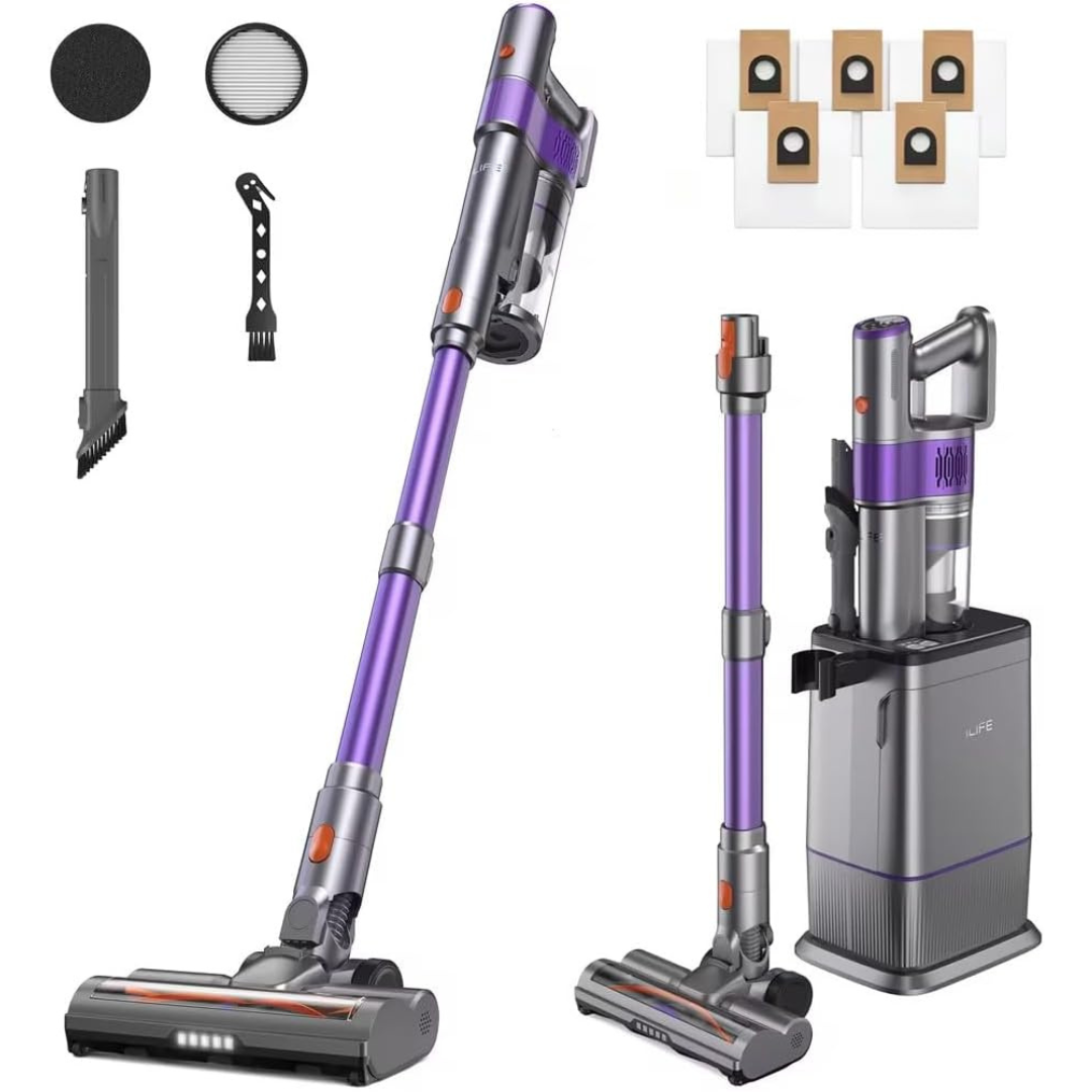 ILIFE Cordless Stick Vacuum Cleaner with Auto-Empty System