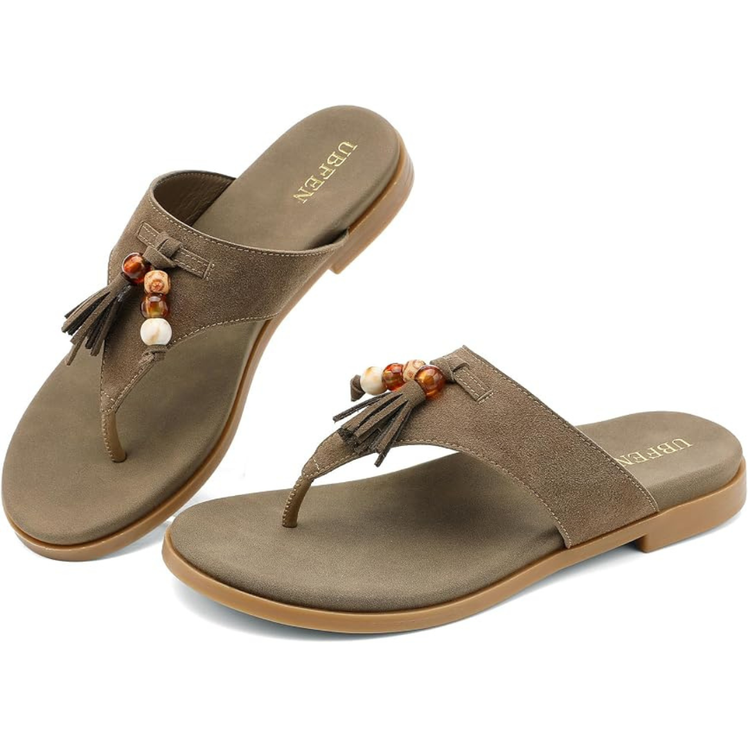 Ubfen Women's Bohemian Flip Flop Sandals With Arch Support (Various)