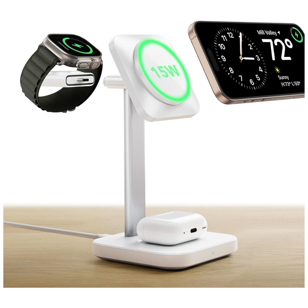 15W 3-in-1 MagSafe Wireless Charging Station For Apple Devices