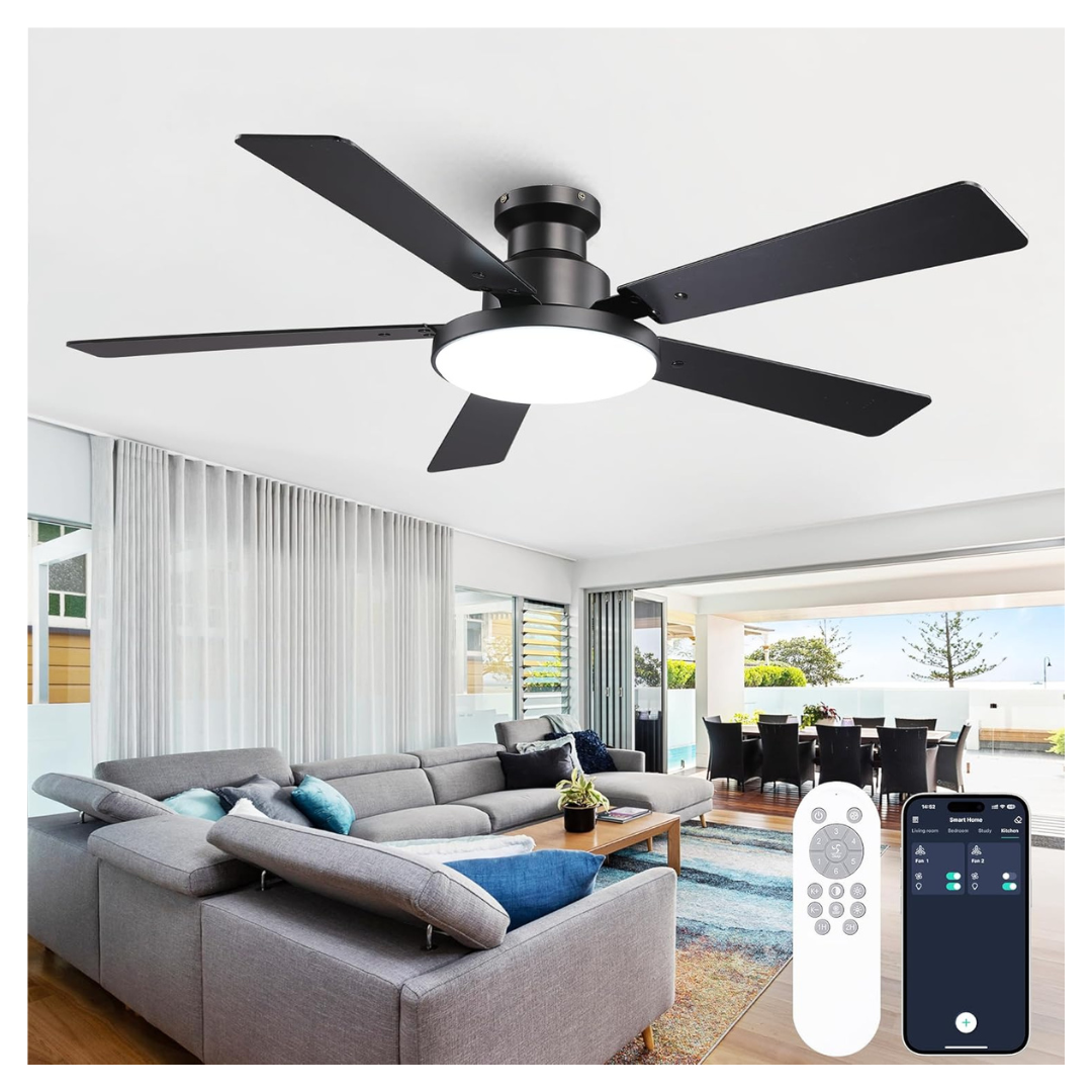 Vaczon 52'' Low Profile Ceiling Fan W/ Lights