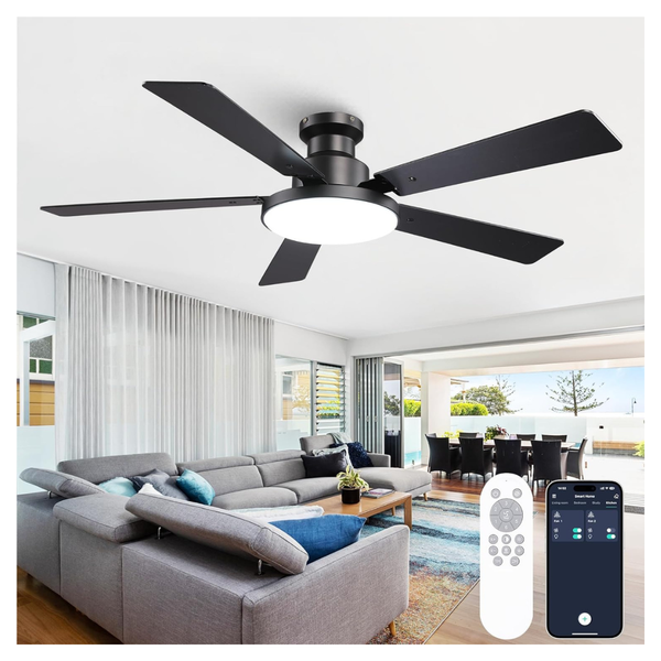 Vaczon 52'' Low Profile Ceiling Fan W/ Lights