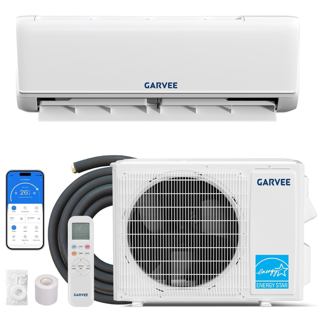 Garvee 18,000 BTU 21 SEER2 Ductless Mini Split AC & Heat Pump W/ Alexa