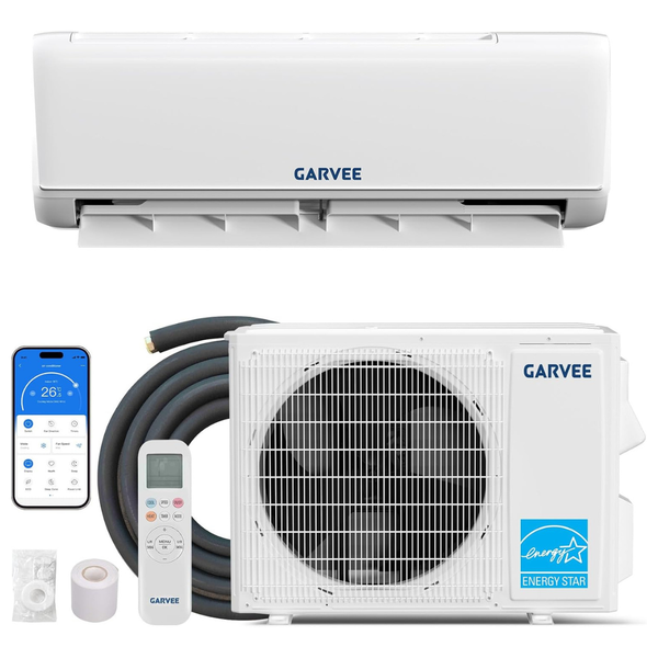 Garvee 18,000 BTU 21 SEER2 Ductless Mini Split AC & Heat Pump W/ Alexa