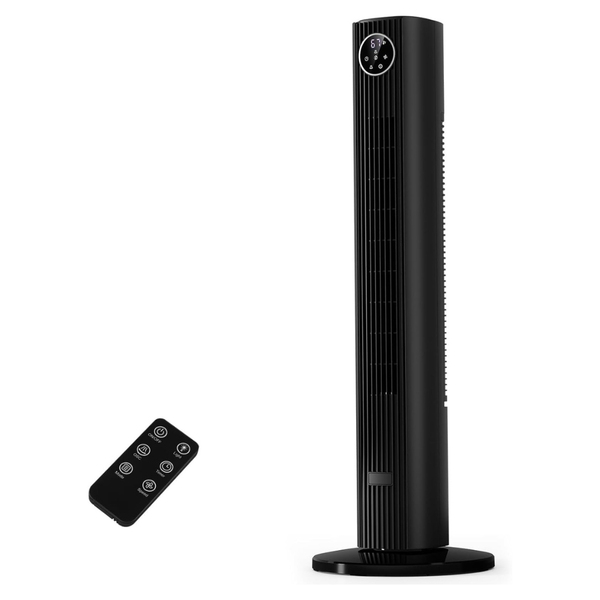 Cowsar 36'' 23 Ft/s High-Velocity Oscillating Bladeless Tower Fan W/ Remote Control