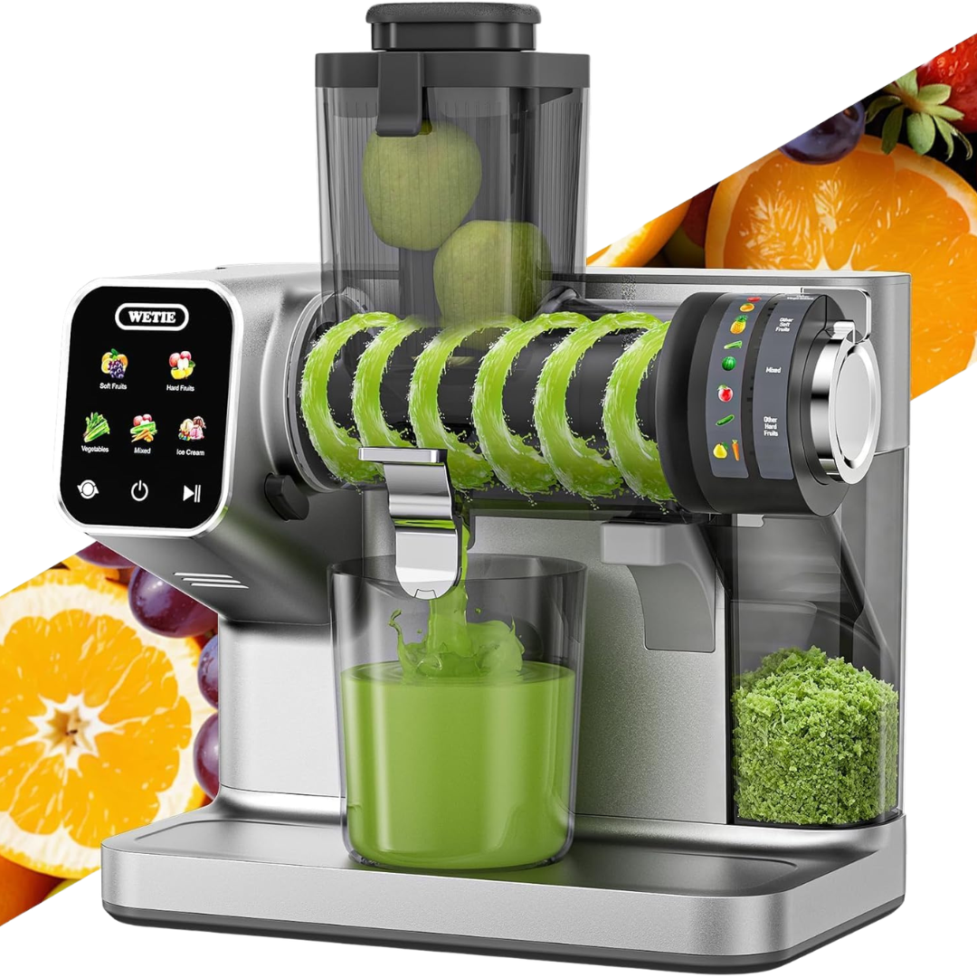 Touch Screen Cold Press Slow Masticating Juicer Machine W/ Adjustable Pressure
